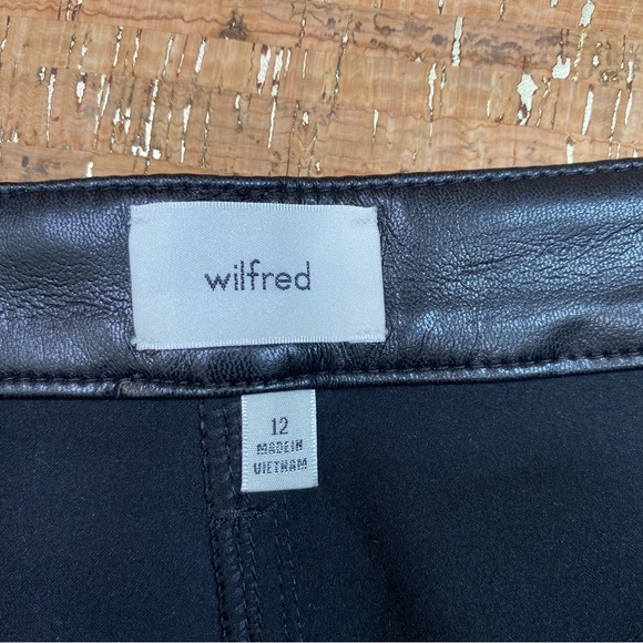Wilfred Melina Black Pleather Pants Size 12 - Picture 2 of 8